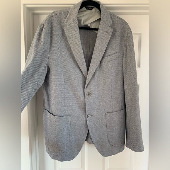 St. Croix men’s woven techno-cotton houndstooth pattern blazer - Picture 3 of 6